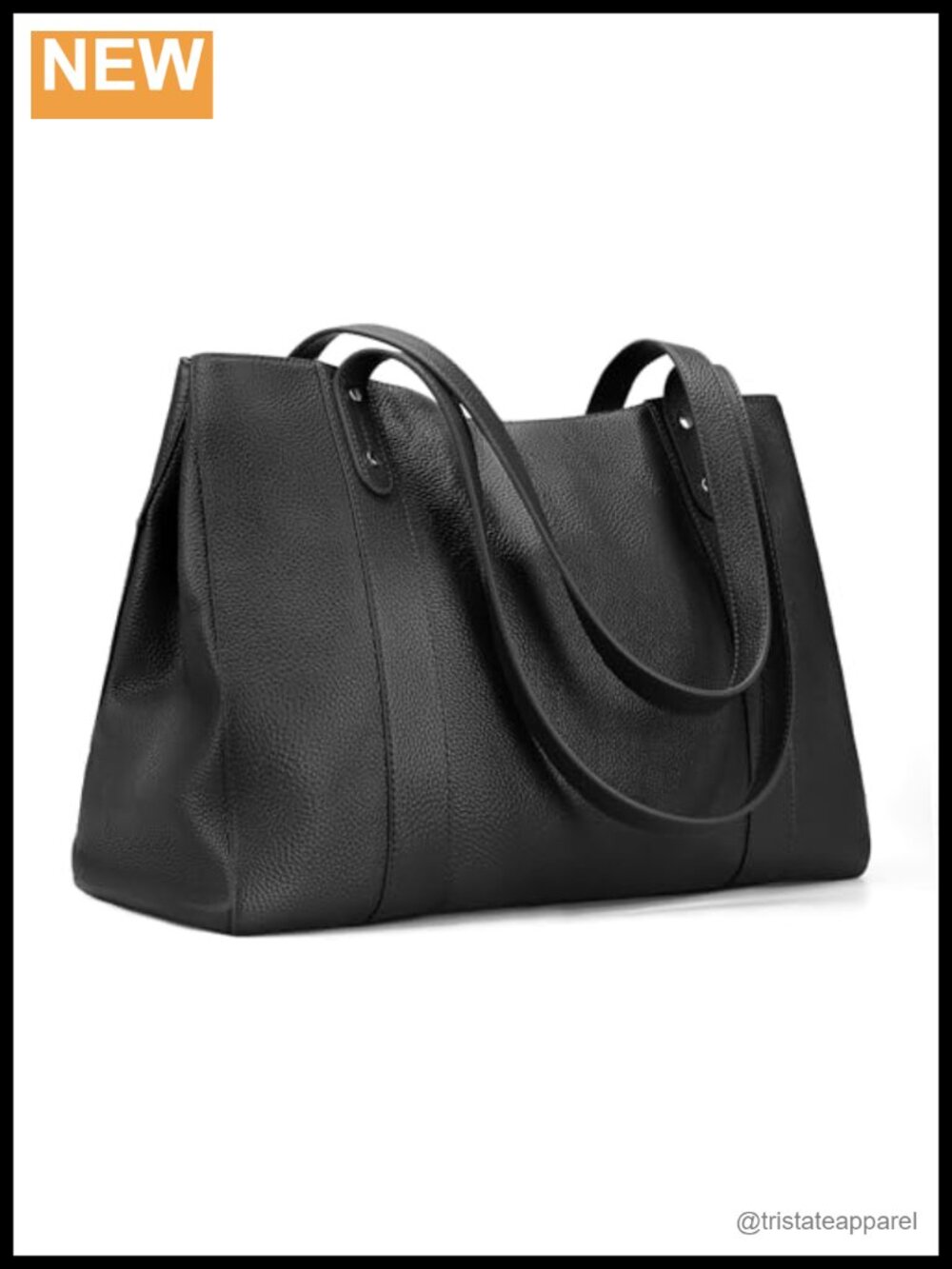 Genuine Leather Laptop Tote Bag Women 15 Inch Work Computer Handbag